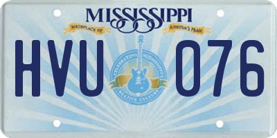 MS license plate HVU076