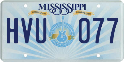 MS license plate HVU077