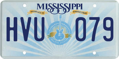 MS license plate HVU079