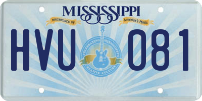 MS license plate HVU081