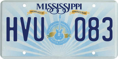 MS license plate HVU083