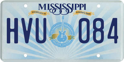 MS license plate HVU084