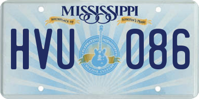 MS license plate HVU086