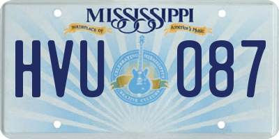 MS license plate HVU087