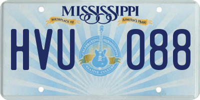 MS license plate HVU088