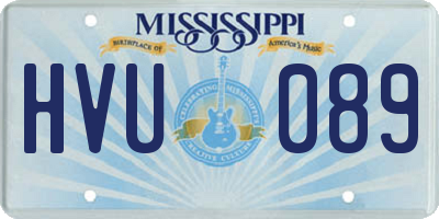 MS license plate HVU089