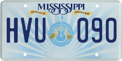 MS license plate HVU090