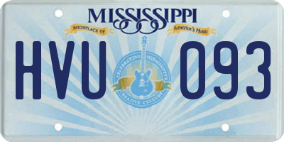 MS license plate HVU093