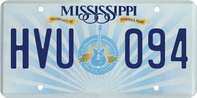 MS license plate HVU094