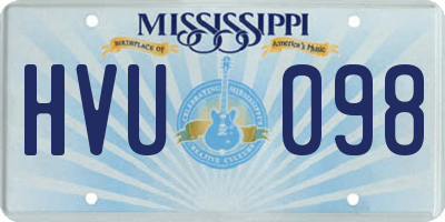 MS license plate HVU098