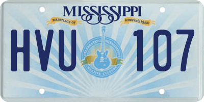 MS license plate HVU107