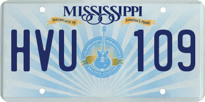 MS license plate HVU109