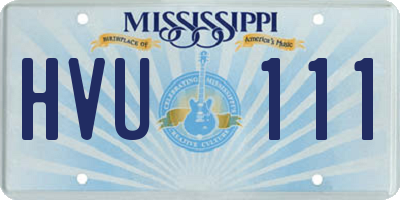 MS license plate HVU111
