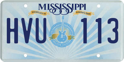MS license plate HVU113
