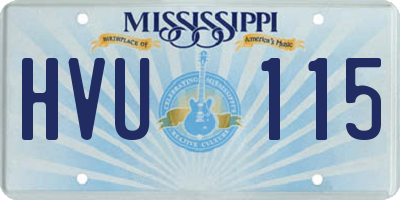 MS license plate HVU115