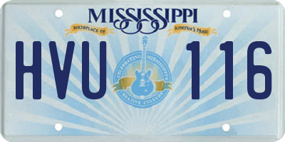 MS license plate HVU116