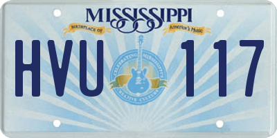 MS license plate HVU117