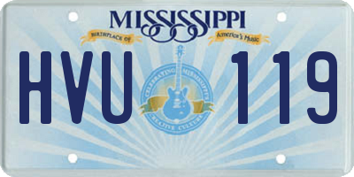 MS license plate HVU119
