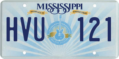 MS license plate HVU121