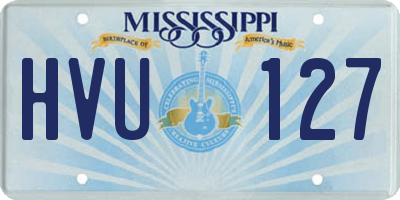 MS license plate HVU127
