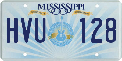 MS license plate HVU128