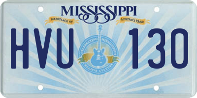 MS license plate HVU130