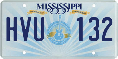 MS license plate HVU132