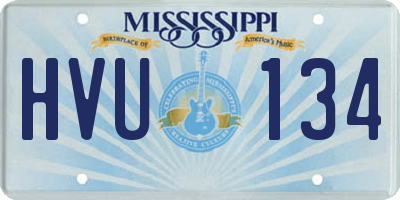 MS license plate HVU134