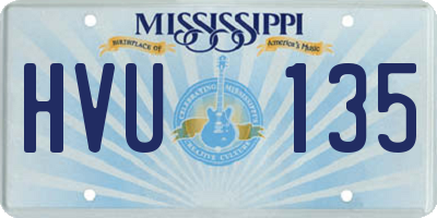 MS license plate HVU135