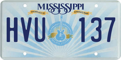 MS license plate HVU137