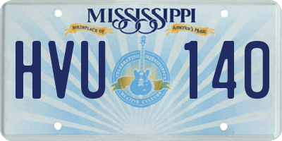 MS license plate HVU140