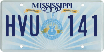 MS license plate HVU141