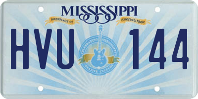 MS license plate HVU144