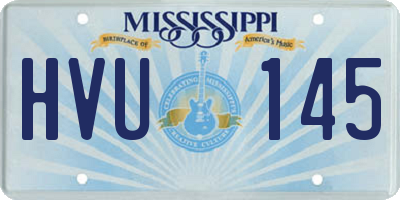 MS license plate HVU145