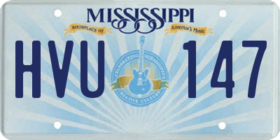 MS license plate HVU147