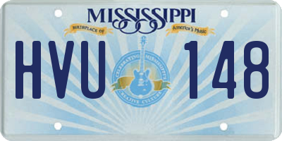 MS license plate HVU148