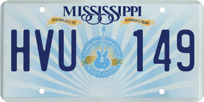 MS license plate HVU149