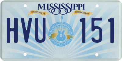 MS license plate HVU151