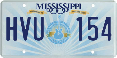 MS license plate HVU154