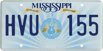 MS license plate HVU155