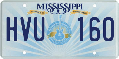 MS license plate HVU160