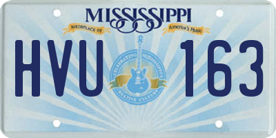 MS license plate HVU163