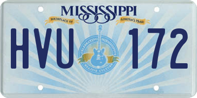 MS license plate HVU172