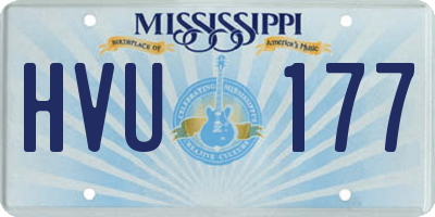 MS license plate HVU177