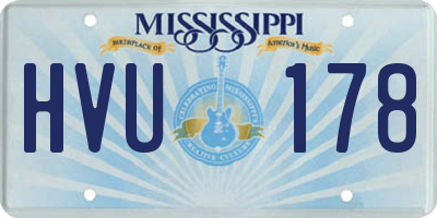 MS license plate HVU178