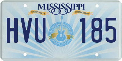MS license plate HVU185