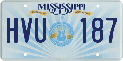 MS license plate HVU187