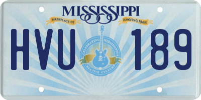MS license plate HVU189