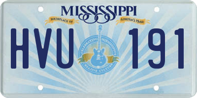 MS license plate HVU191