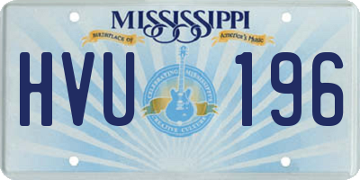 MS license plate HVU196